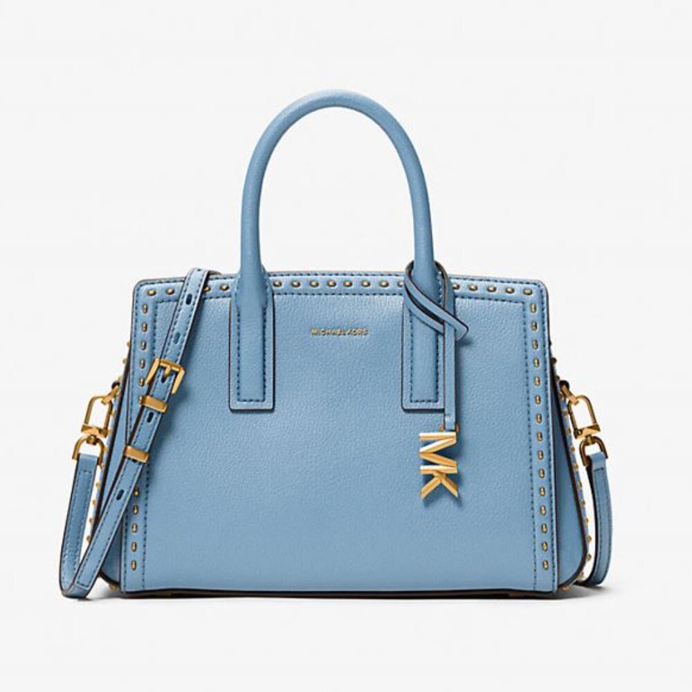 Laila Small Studded Leather Satchel